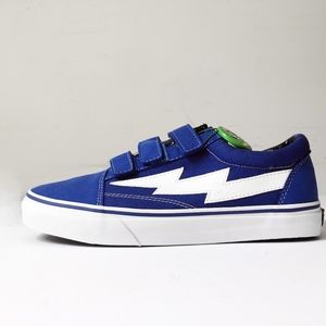 blue vans with lightning bolt